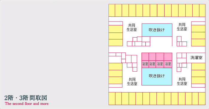 やわらぎの里　西多田2階・3階間取図