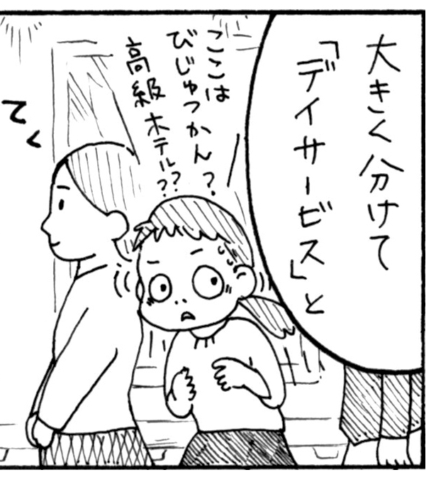 大きく分けでデイサービスと