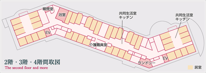 2階・3階・4階間取図